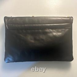 Sac pochette clouté en cuir noir Giuseppe Zanotti avec des étoiles en or et argent - Neuf avec étiquette