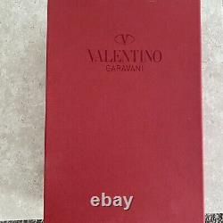 Sandale en cuir édition rose Valentino Atelier 03 pour femme, noire, taille 38.