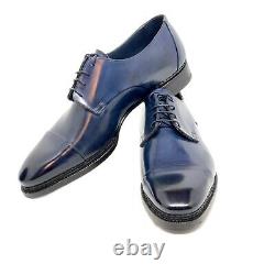 Santoni Limited Edition Blue Leather Mens Shoes, Pdsf 2000 $