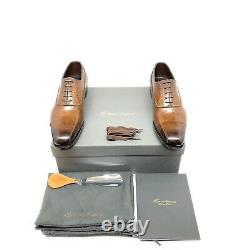 Santoni Limited Edition Brown Leather Mens Shoes, Pdsf 1750 $
