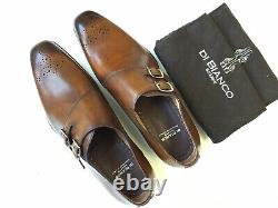 Scarpe DI Bianco Premium Double Monk Strap Loafers Tabacco Sz 8,5 1100$
