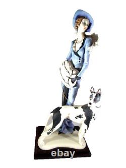 Sculpture Giuseppe Armani 195-C DAME AVEC CHIEN ÉDITION LIMITÉE