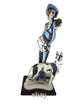 Sculpture Giuseppe Armani 195-C DAME AVEC CHIEN ÉDITION LIMITÉE