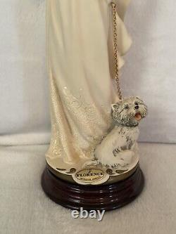 Sculpture en porcelaine Giuseppe Armani Laisse pour chien Christine 0348F