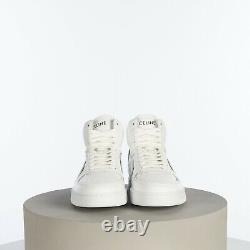 Sneakers montantes CELINE 790$ CT-01 Z en cuir de veau blanc optique