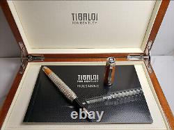 Stylo à bille Tibaldi Bentley Mulsanne Burr Oak Silver édition limitée