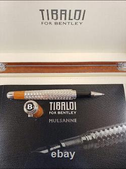 Stylo à bille Tibaldi Bentley Mulsanne Burr Oak Silver édition limitée