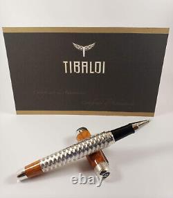 Stylo à bille Tibaldi Bentley Mulsanne Burr Oak Silver édition limitée