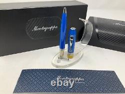 Stylo à bille édition limitée Montegrappa Uefa Trophy 2018 Kyiv bleu