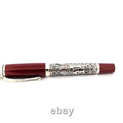 Stylo à bille roller Montegrappa Venezia Italia en argent sterling rouge édition limitée