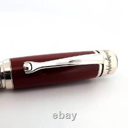 Stylo à bille roller Montegrappa Venezia Italia en argent sterling rouge édition limitée