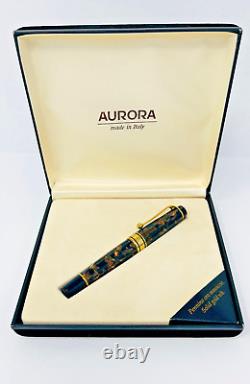 Stylo-plume Aurora 996 Optima Celluloïd Marron MIB F Édition Limitée 996