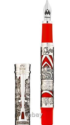 Stylo-plume Montegrappa Mr Monopoly en argent, édition limitée et jeu, détail de vente à 5340 $, pointe moyenne