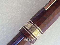 Stylo plume en bruyère édition limitée Omas Cristoforo Colombo II avec plume en or 18 carats