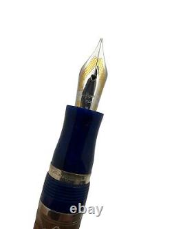 Stylos-plume Montegrappa en argent 925 Édition limitée, 18 carats, taille de plume M. Neuf, 312/500.