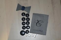 T.n.-o. 1 795 $ Canali Black Edition Wool Suit In Navy Sz 52c-it/42c-us
