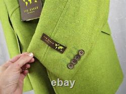 T.n.-o. Édition Limitée Baker Ted Homme Tweed Lime Green 100% Laine Blazer Veste 42r