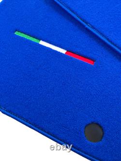 Tapis de sol bleus pour Ferrari 599 Coupé 2006-2012 Édition Italie sur mesure