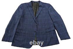 Tissu en édition limitée Vitale Barberis Canonico PINNACLE pour blazer bleu pour hommes taille 48R