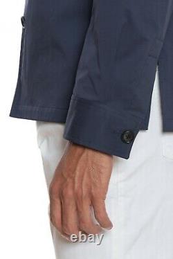 Veste BELVEST sur mesure style militaire en coton bleu édition JACKETINTHEBOX - 1100$