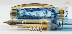 Visconti Limited Edition Manhattan Ice Blue Démonstrateur Gold Trim Fountain Pen