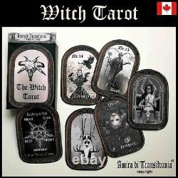 Witch Wicca Tarot Cartes Carte Jeu Rare Millésime Grand Arcana Guide De Livre D'oracle