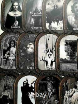 Witch Wicca Tarot Cartes Carte Jeu Rare Millésime Grand Arcana Guide De Livre D'oracle