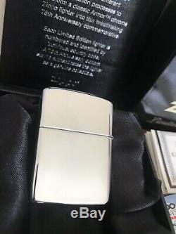 Zippo 75e Anniversaire Plus Légère Édition Limitée Swarovski 2007 Italie Du Japon